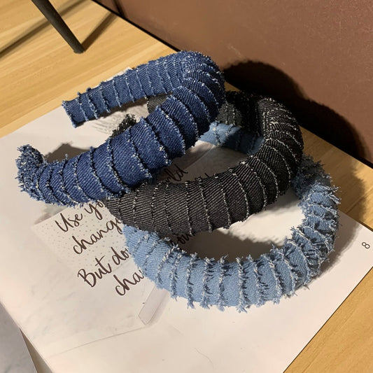 Chain Denim Headband