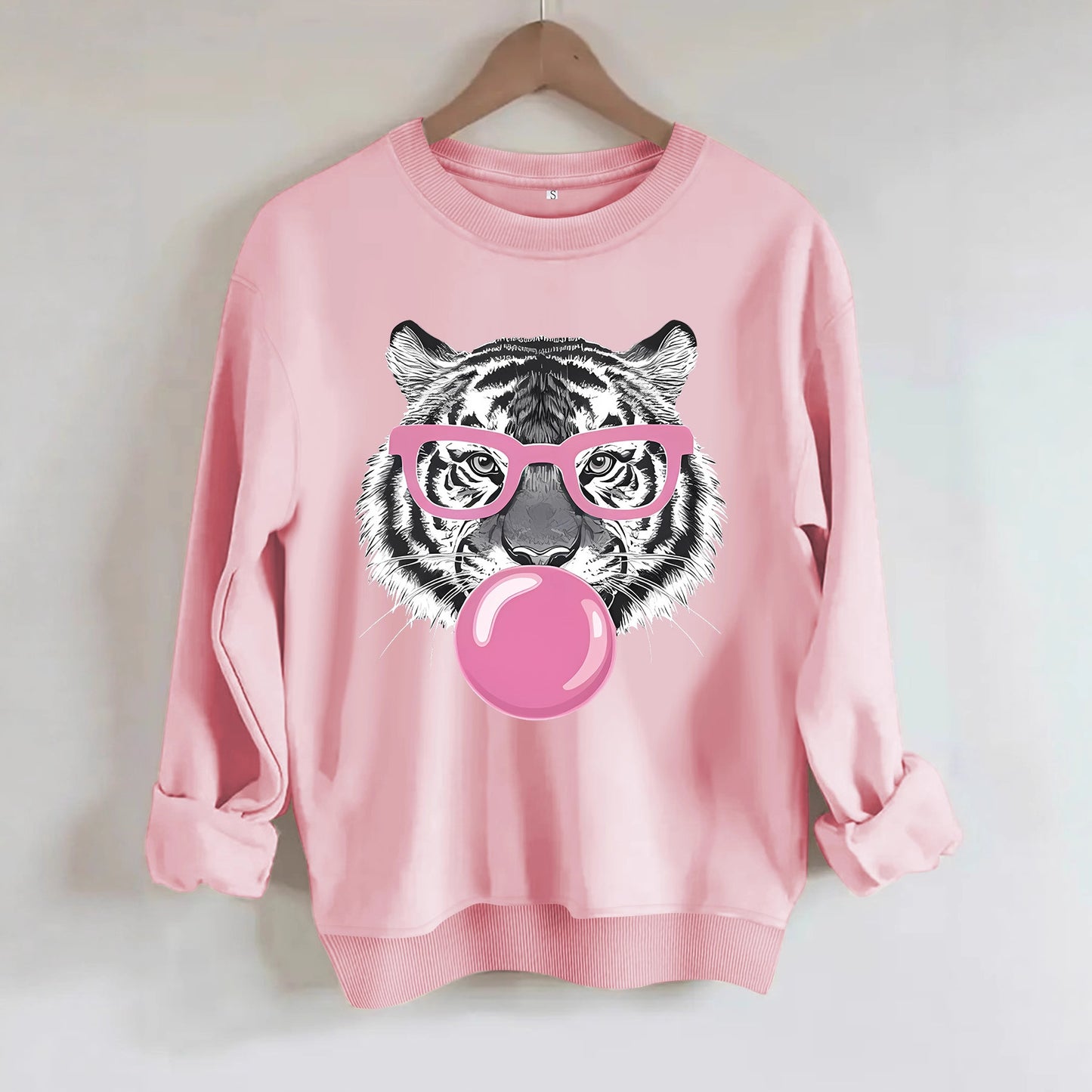Tiger Bubble Gum Women's Pullover Top in Multiple Colors