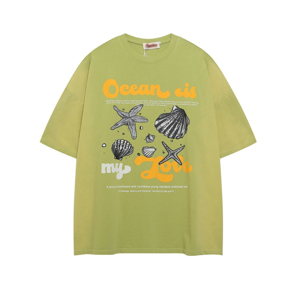 Starfish Shells T-Shirt - Men's Casual Cotton Tee