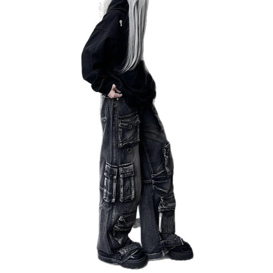 Retro Multi Pocket Workwear Jeans