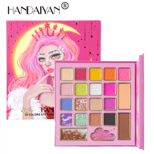30 Colors Mask Queen Eyeshadow Palette + Blush + Contour