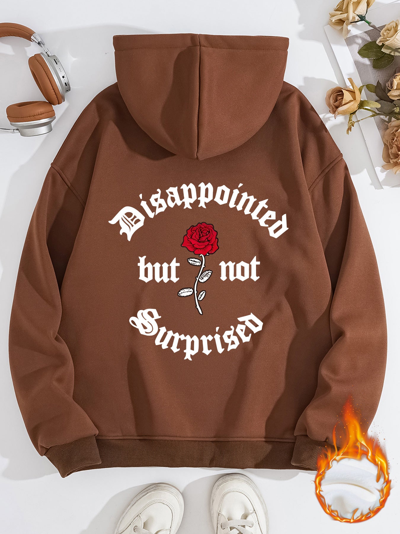 Disappointed Sweatshirt in Harajuku Style with Print and Lantern Sleeves