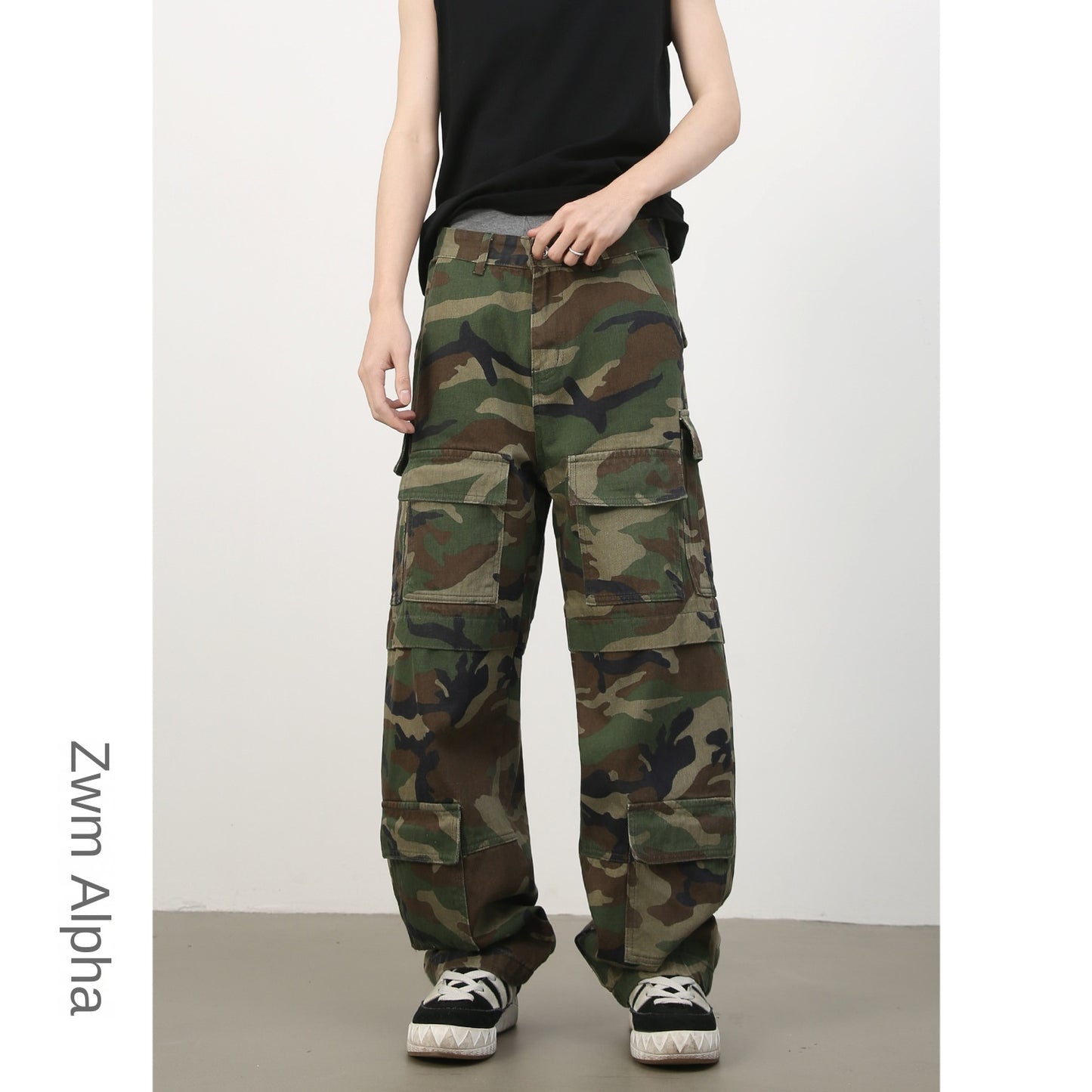 Men's Camouflage Multi-Pocket Jeans - Harajuku Style