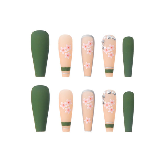Spring Floral Ballet Nail Art - Harajuku Style