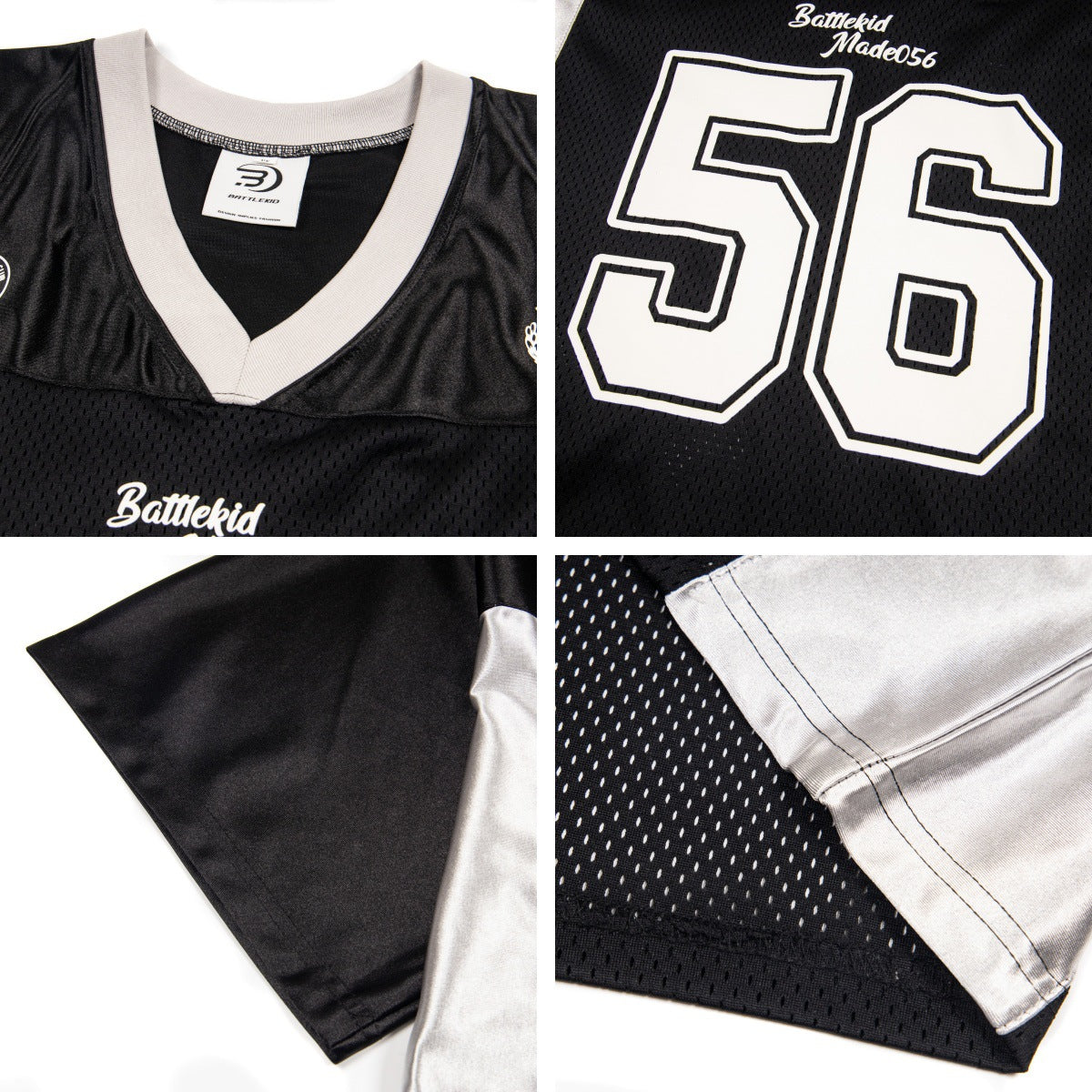 Color Block Splicing Mesh Loose Jersey T-Shirt