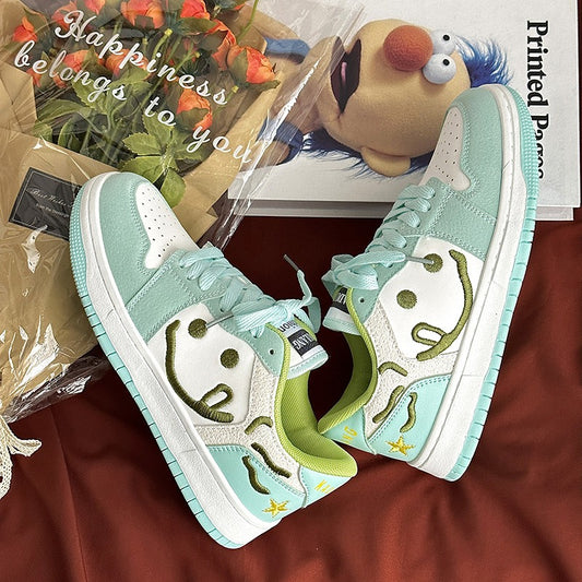 Mint Green Skate Shoes - Harajuku Style Casual Footwear