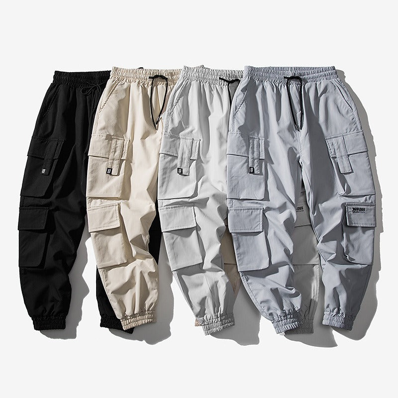 Trendy Harajuku Style Cropped Sports Pants for Men