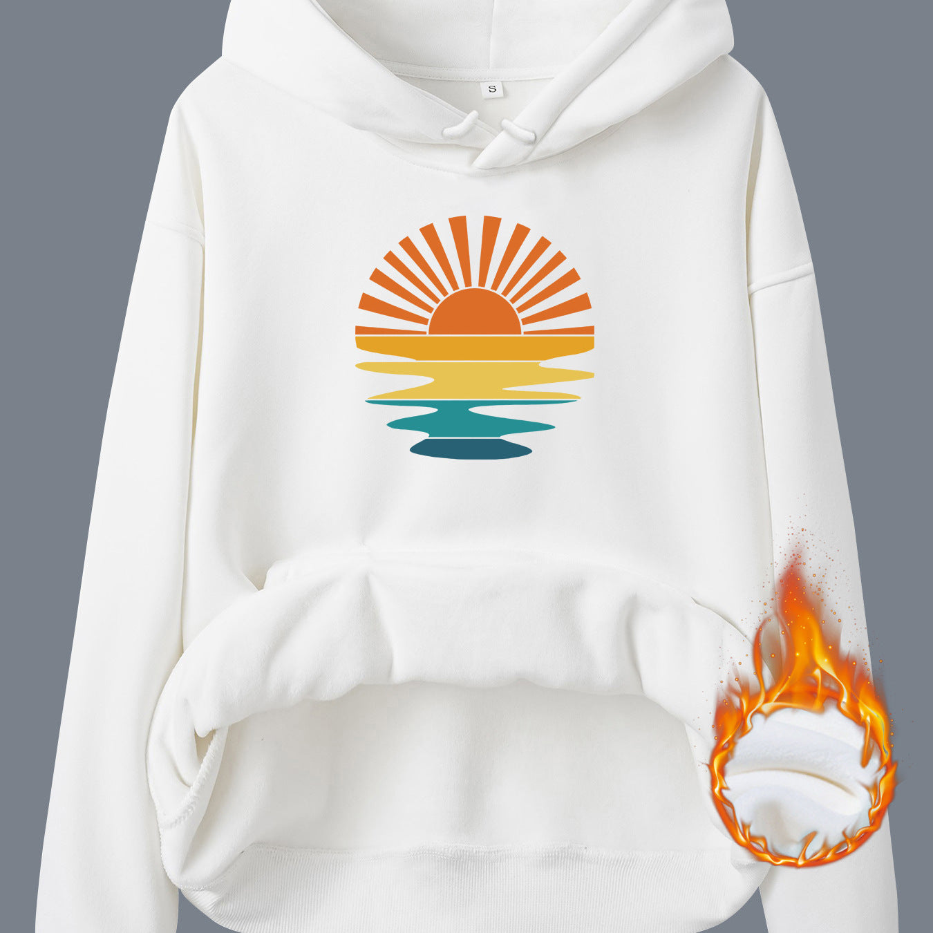 Sunrise Printed Hooded Sweatshirt