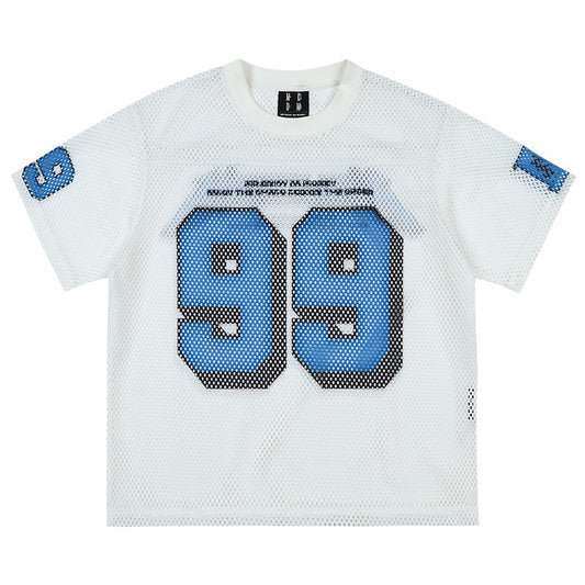 Retro Harajuku Style Short-Sleeved Jersey T-Shirt