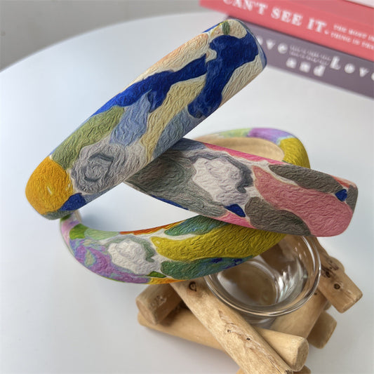 Wide-Brimmed Graffiti Style Headband