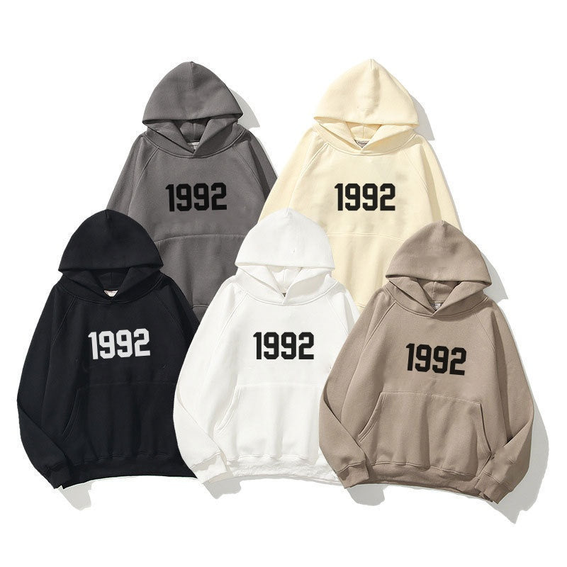 1992 Double Layered Hooded Velvet Hoodie - Harajuku Style