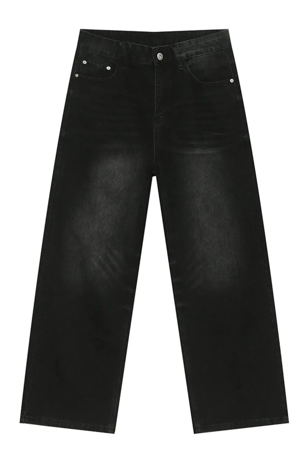 High Rise Wide Leg Casual Jeans - Harajuku Style