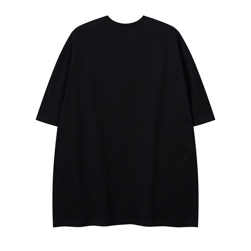 Harajuku Style Letter Print Short Sleeve Tee for Couples