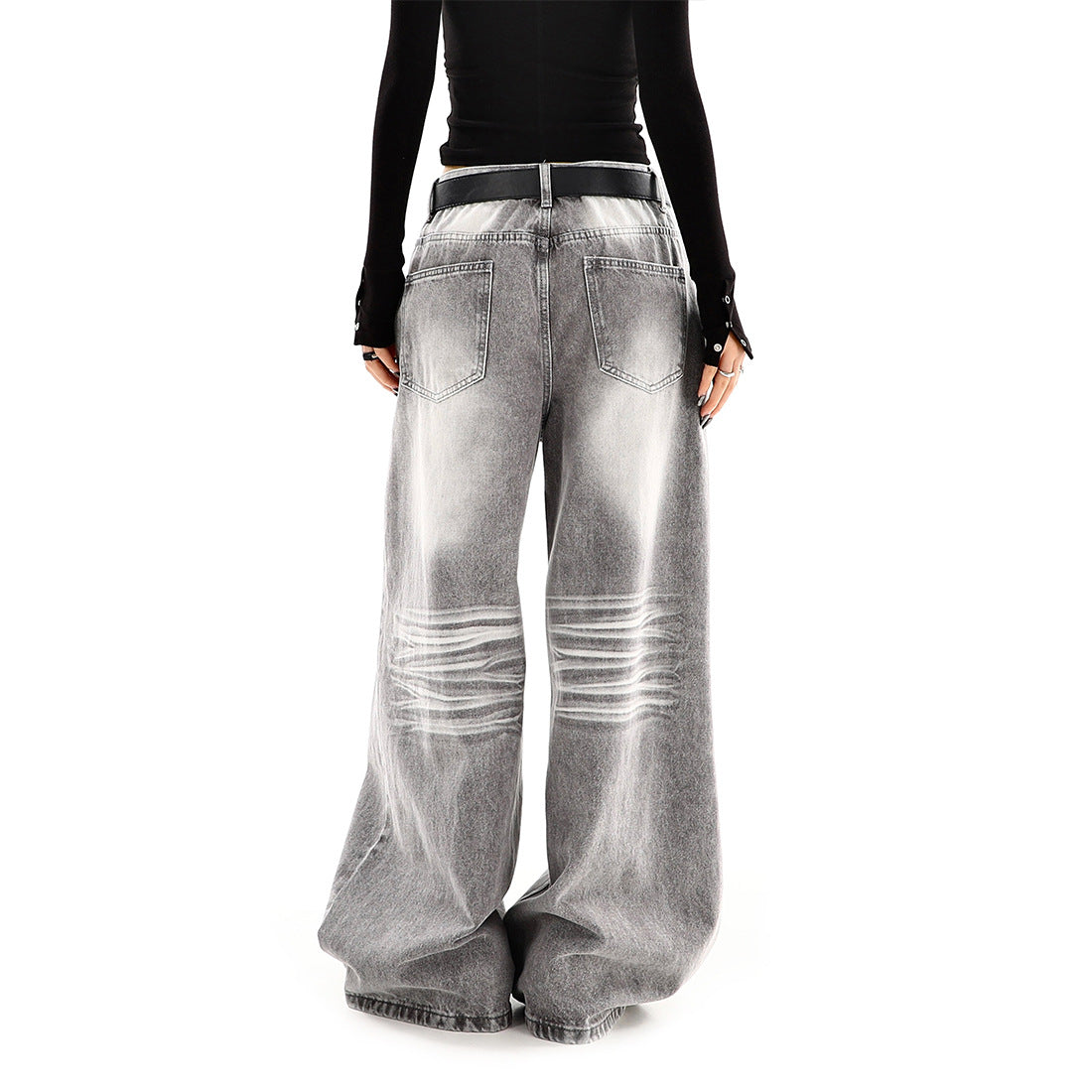 Harajuku Style Loose Slimming Straight Leg Floor Pants