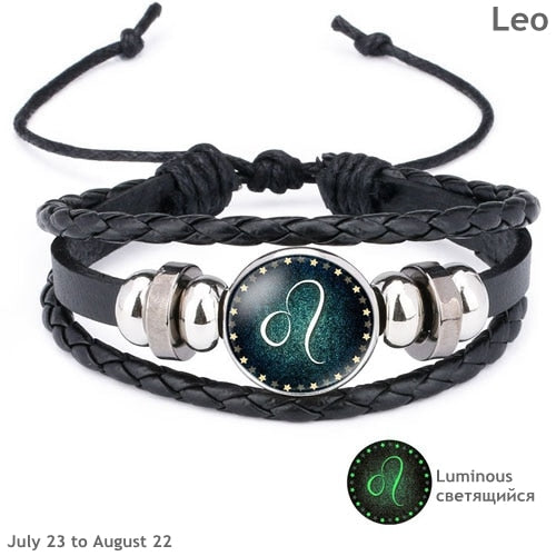 Luminous Zodiac Charm Bracelet - 12 Constellations