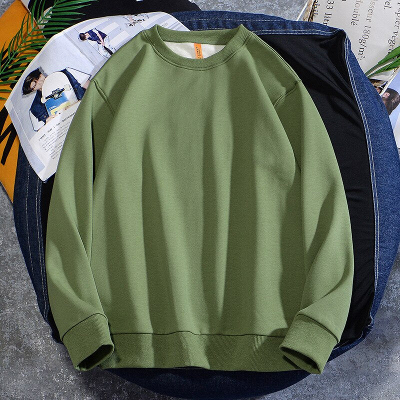 Harajuku Style Men's Casual Hoodie - Multicolor Cotton Fleece