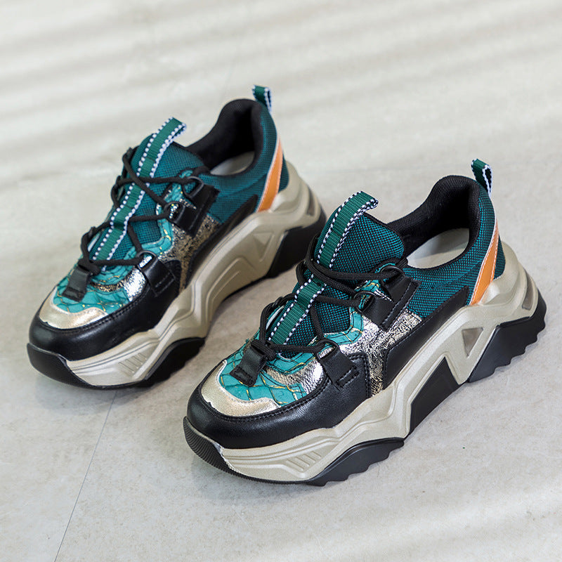 Harajuku Fish Skin Daddy Thick-Soled Casual Shoes for Girls