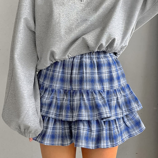 Playful Ruffle Edge Half Skirt - Harajuku Style