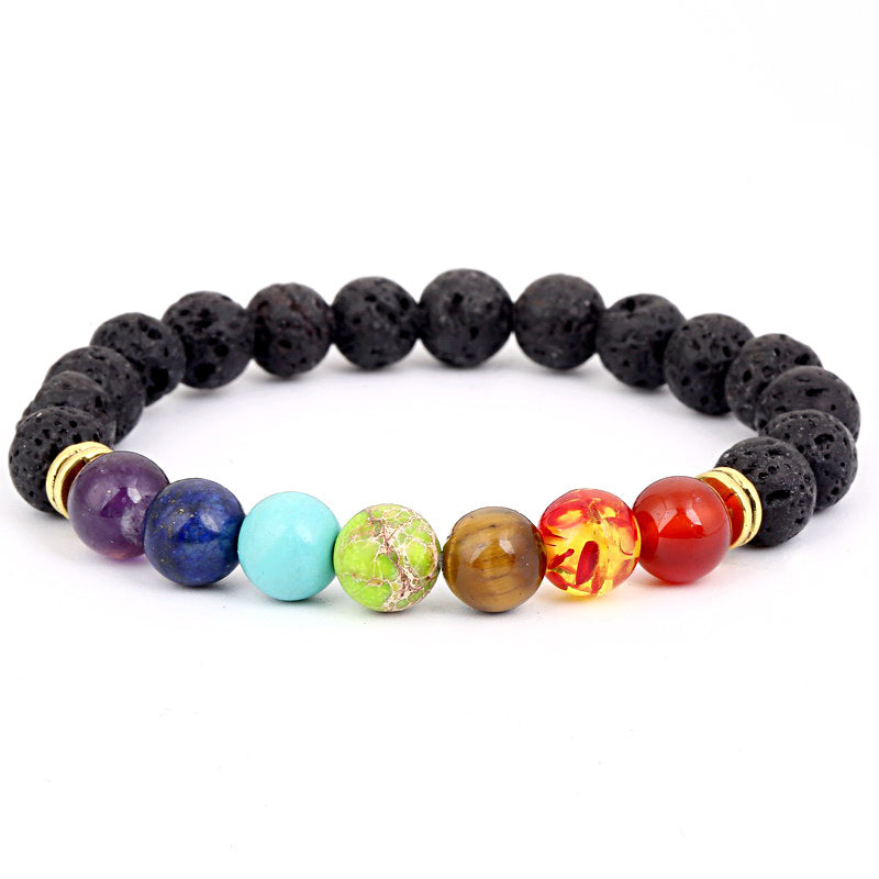 Harajuku Style Volcanic Stone Beaded Bracelet
