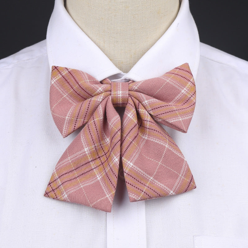 Cotton JK Bow Tie Skirt with Plaid Ornaments