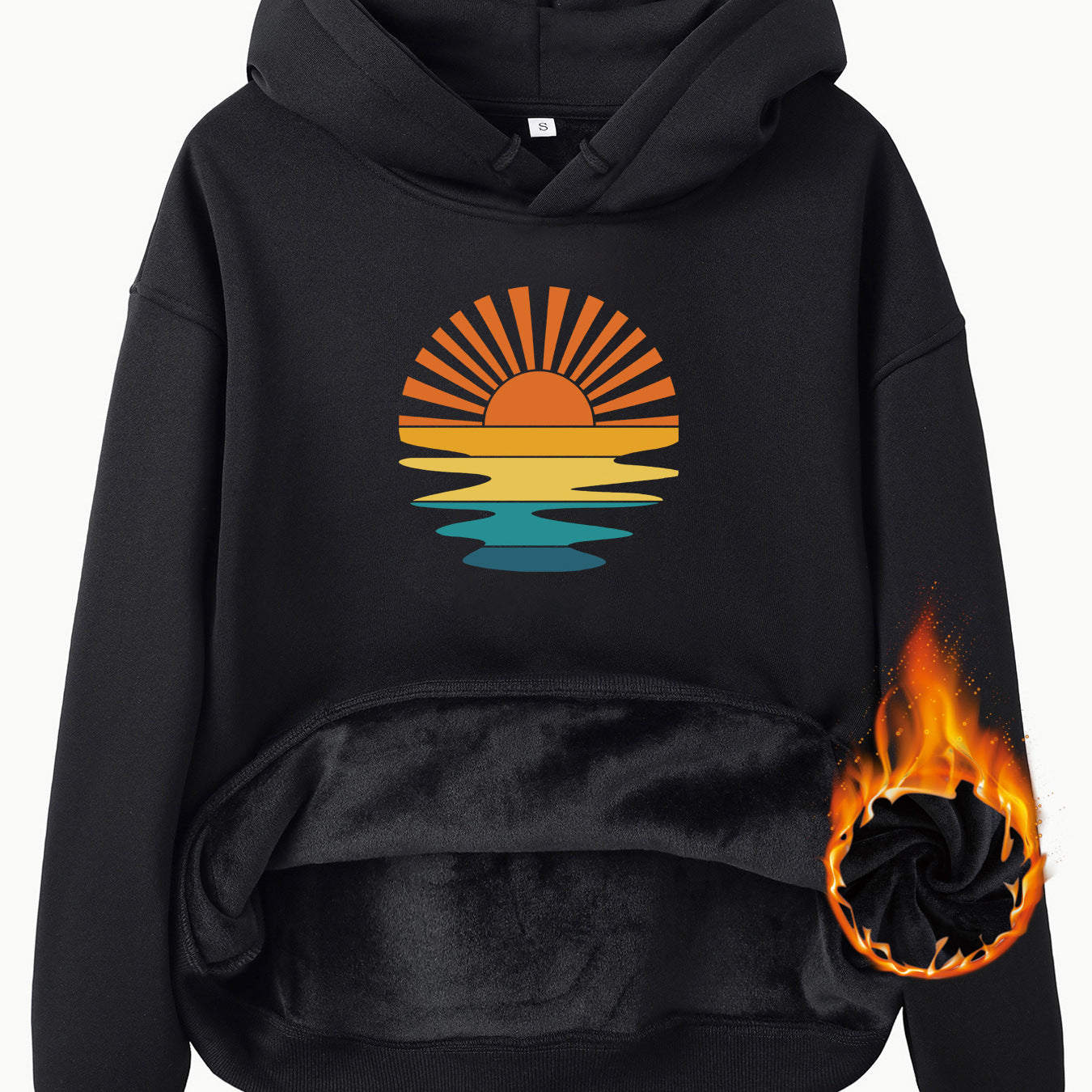 Sunrise Printed Hooded Sweatshirt