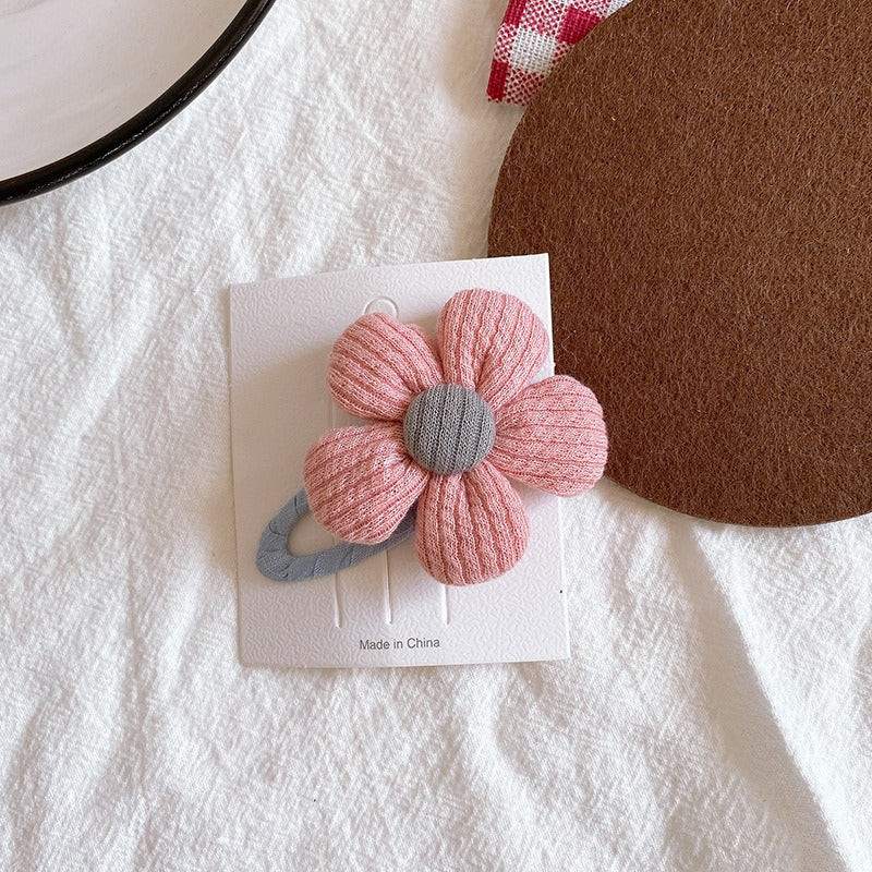 The New Children's Hair Clip Cute Sweet Flower Clip Colorful Hair Accessories Hairpin