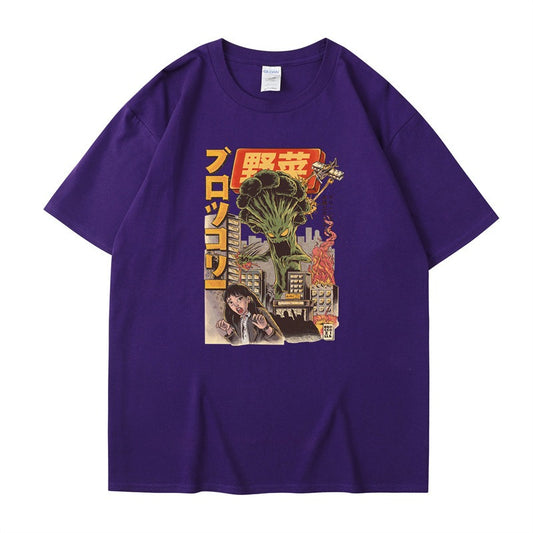 Playful Harajuku Style Short Sleeve T-Shirt for Men & Women