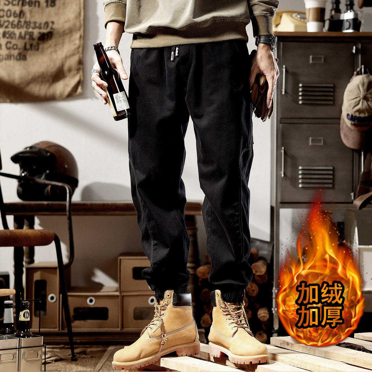 Harajuku Style Loose Straight Leg Casual Work Suit Pants