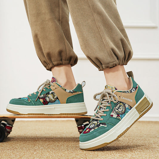 Cute Bear Sneakers - Harajuku Style Low Cut Sports Shoes