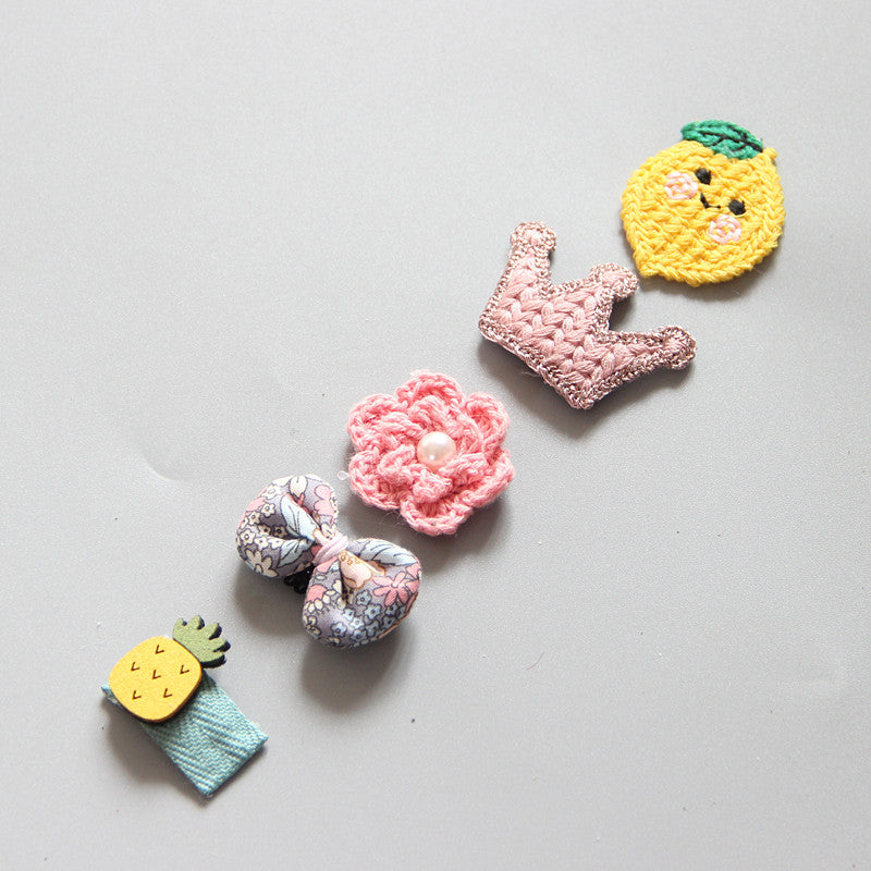 Children's Girls Hair Clip Headwear Crown Japanese Little Princess Hair Ornament Baby Hair Clip Set