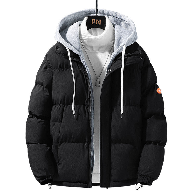 Men's Oversized Hooded Jacket - Trendy Winter Style