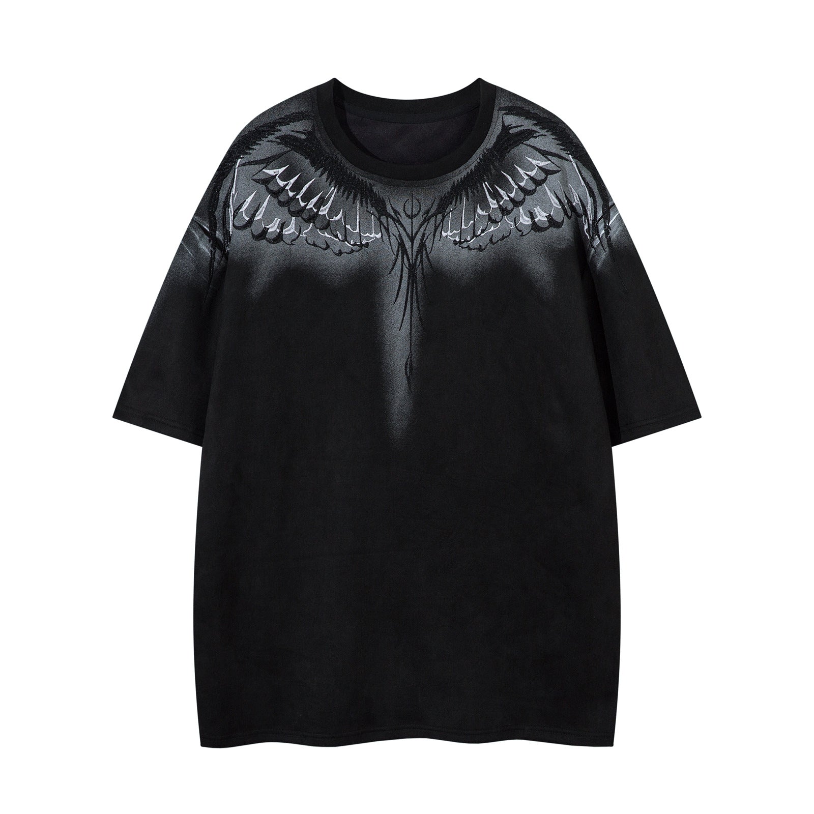 Harajuku Style Short Sleeve Wing T-Shirt - Casual Fit