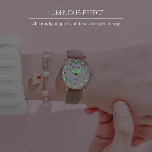 Vintage Harajuku Style Women's Leather Strap Watch