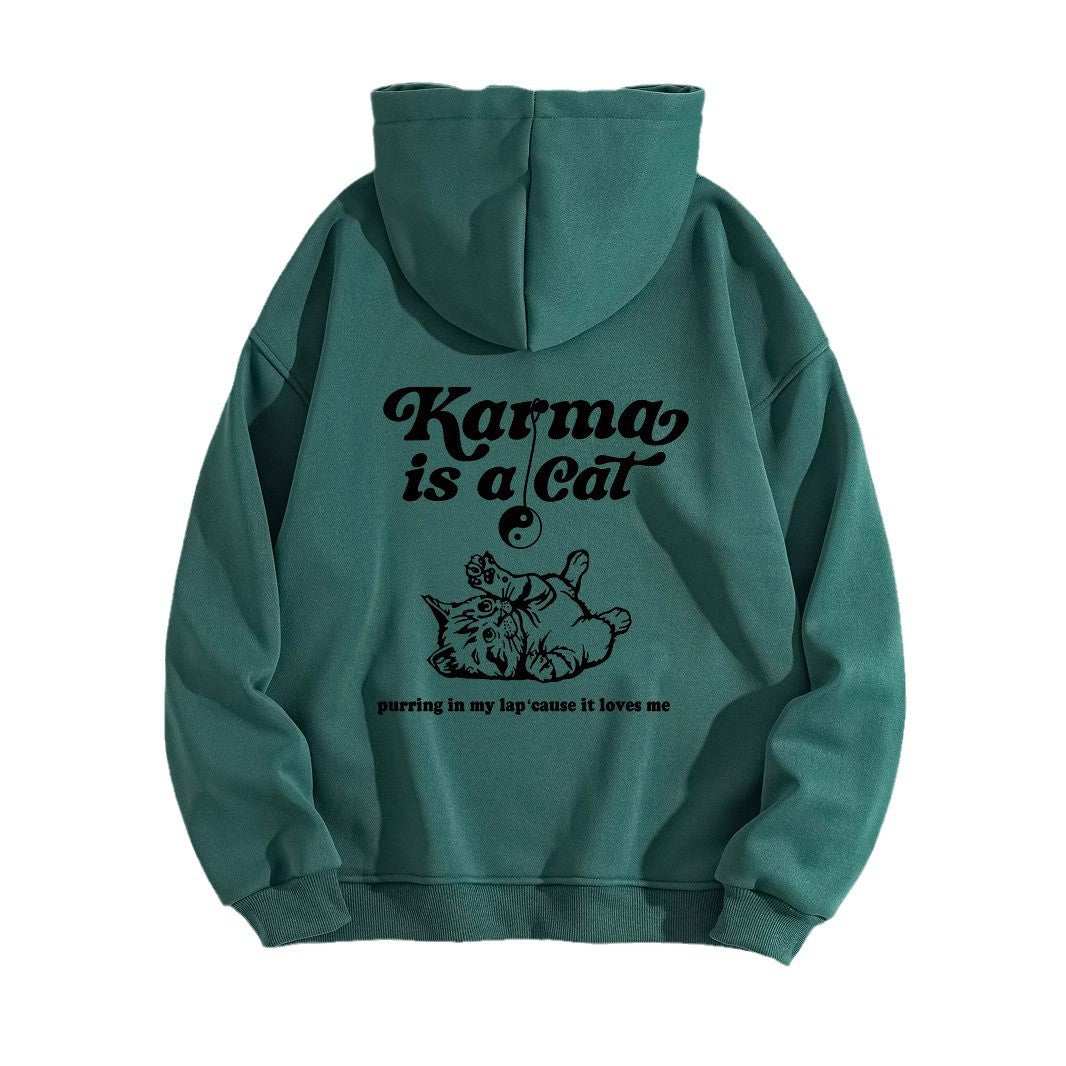 Hooded Long Sleeve Fleece Hoodie with Kangaroo Pocket