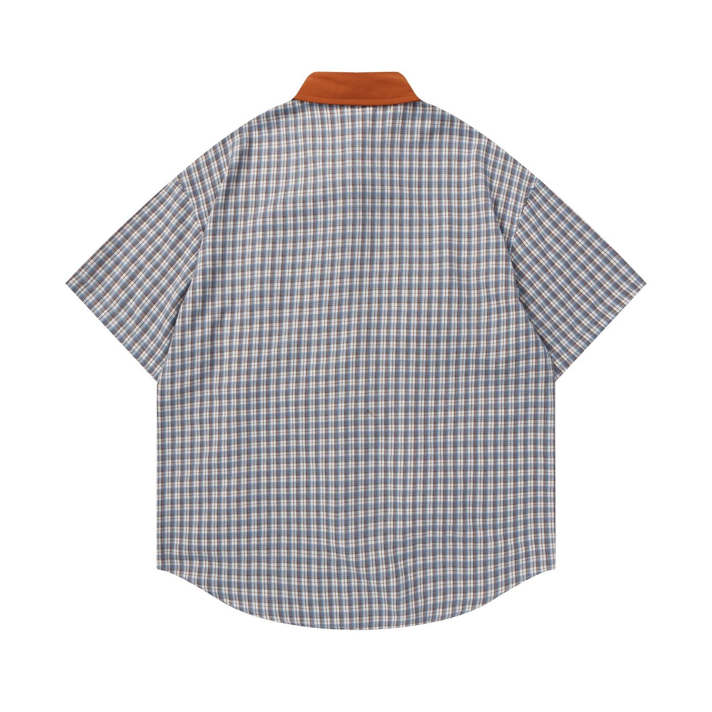 Harajuku Embroidered Checkered Short-Sleeved Shirt — Bold Harajuku Street Fashion Top