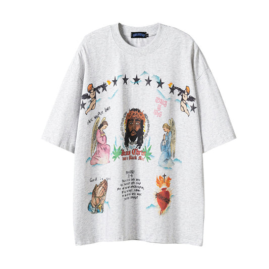 Harajuku Style Oversized Smiley Face T-Shirt