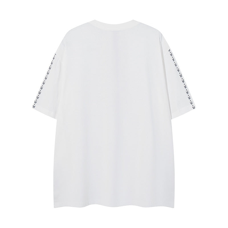 Overlapping Butterfly Print Short Sleeve T-Shirt for Men and Women