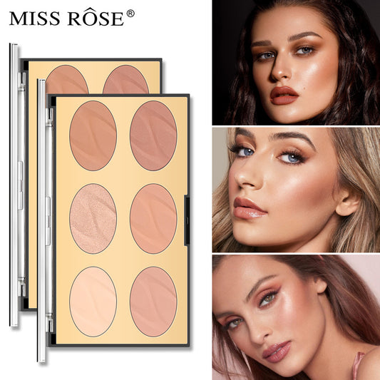 Matte Multi-Function Six Color Nose Shadow Powder - Harajuku Style