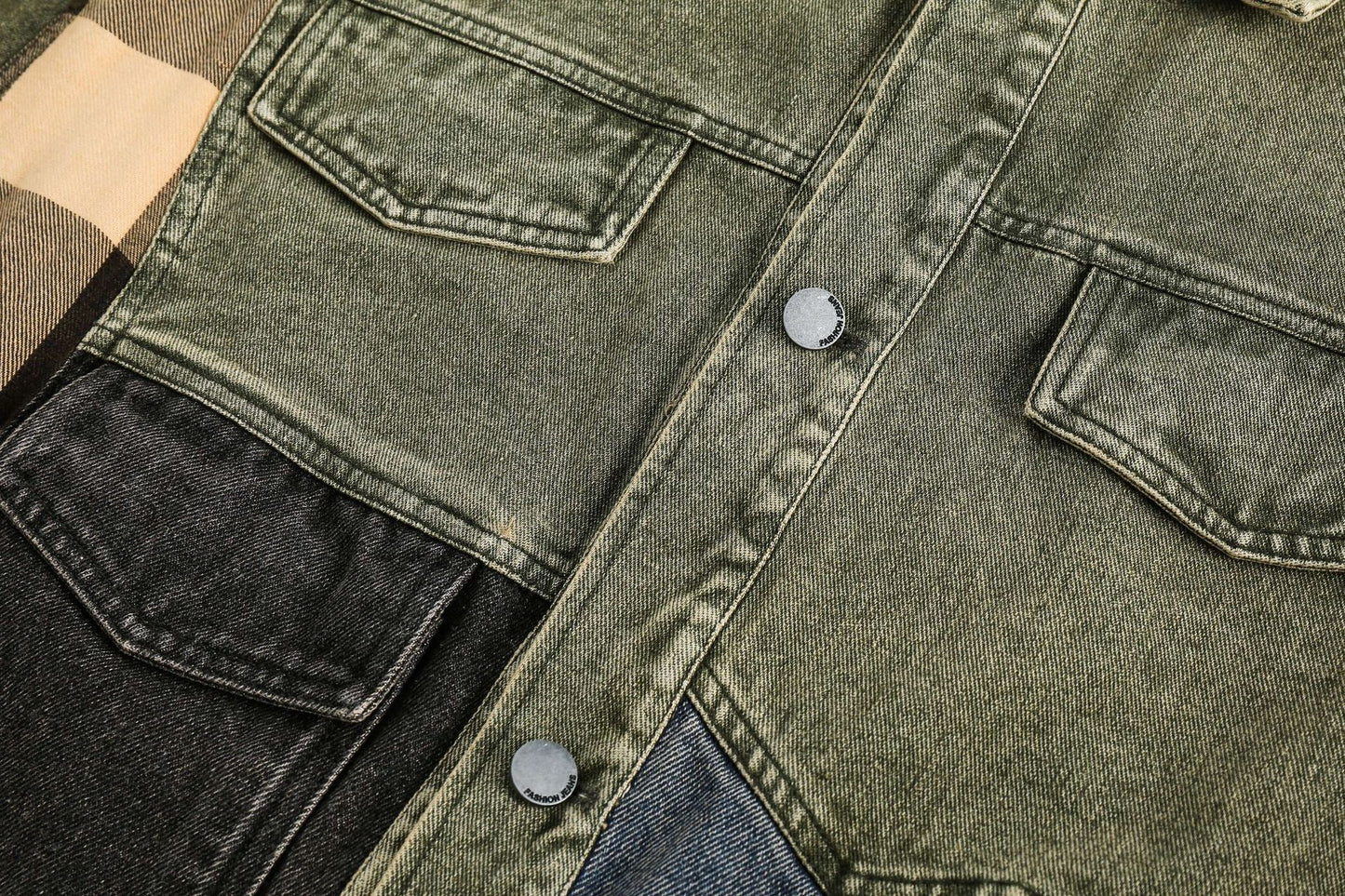 Retro Stitched Embroidered Denim Jacket