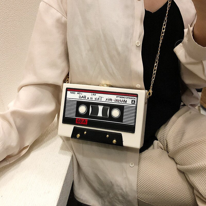 Cute Cassette Tape Shoulder Bag - Harajuku Style