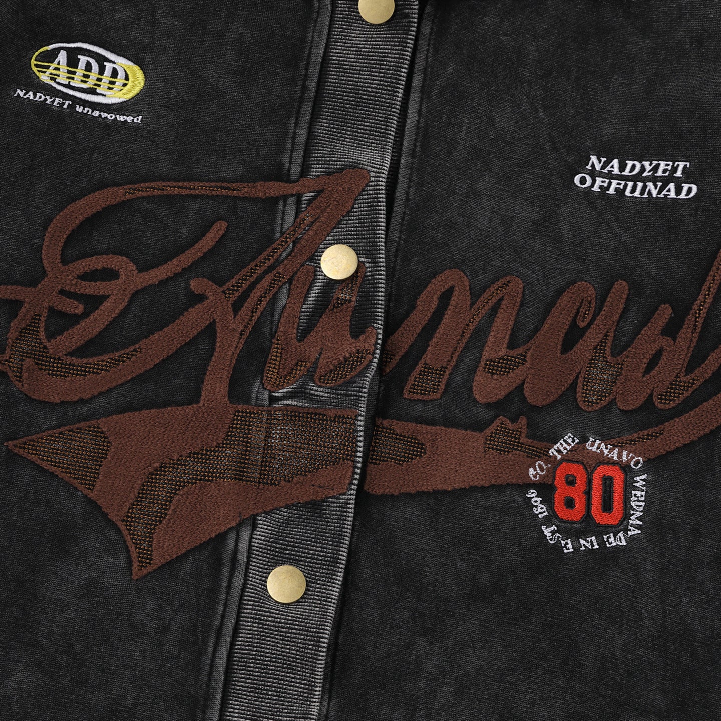 Vintage Washed Embroidered Flying Jacket