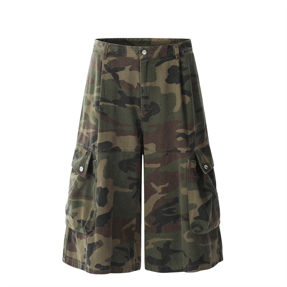Men's Camouflage Loose Fit Summer Work Shorts