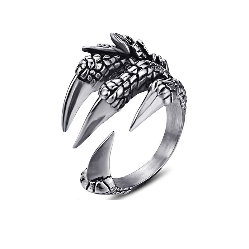 Titanium Steel Dragon Claw Ring - Harajuku Style Jewelry