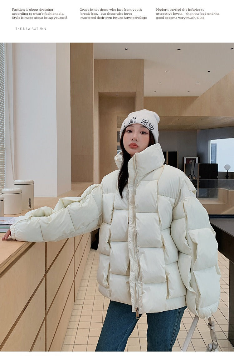 Harajuku Style Cotton Parka Coat for Women