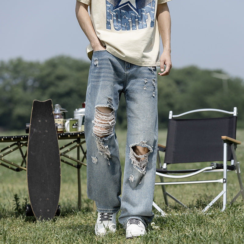 Loose Straight Leg Wide Leg Long Pants