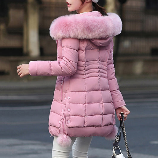 Harajuku Style Faux Fur Parka for Women