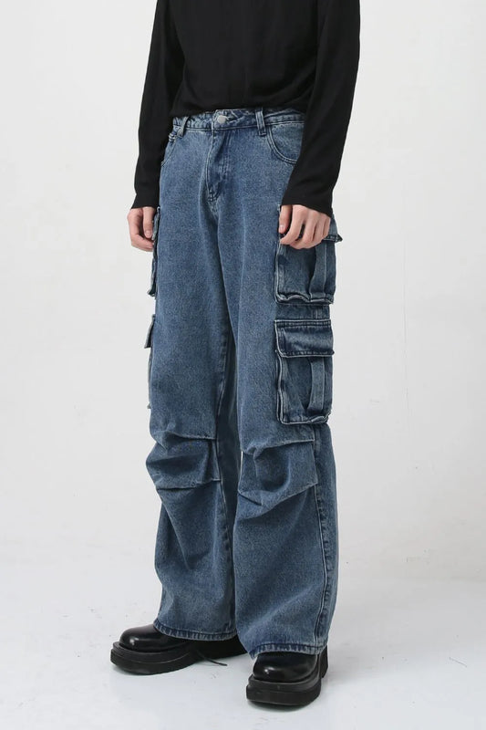 Harajuku Style Cargo Pocket Jeans