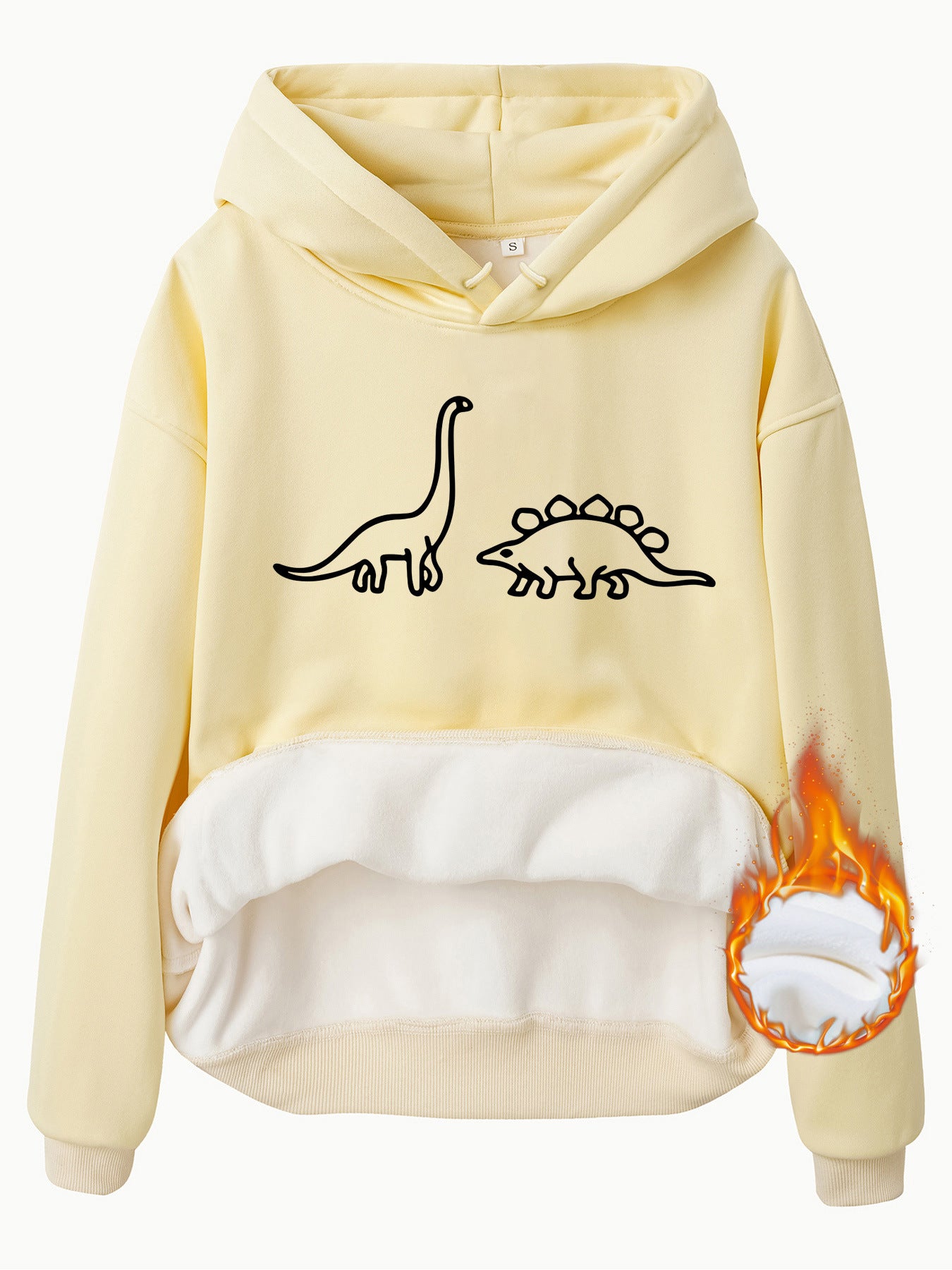 Cartoon Dinosaur Hooded Sweatshirt