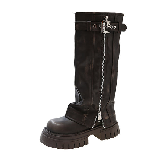 Harajuku Style Knee-High Platform Boots for Women
