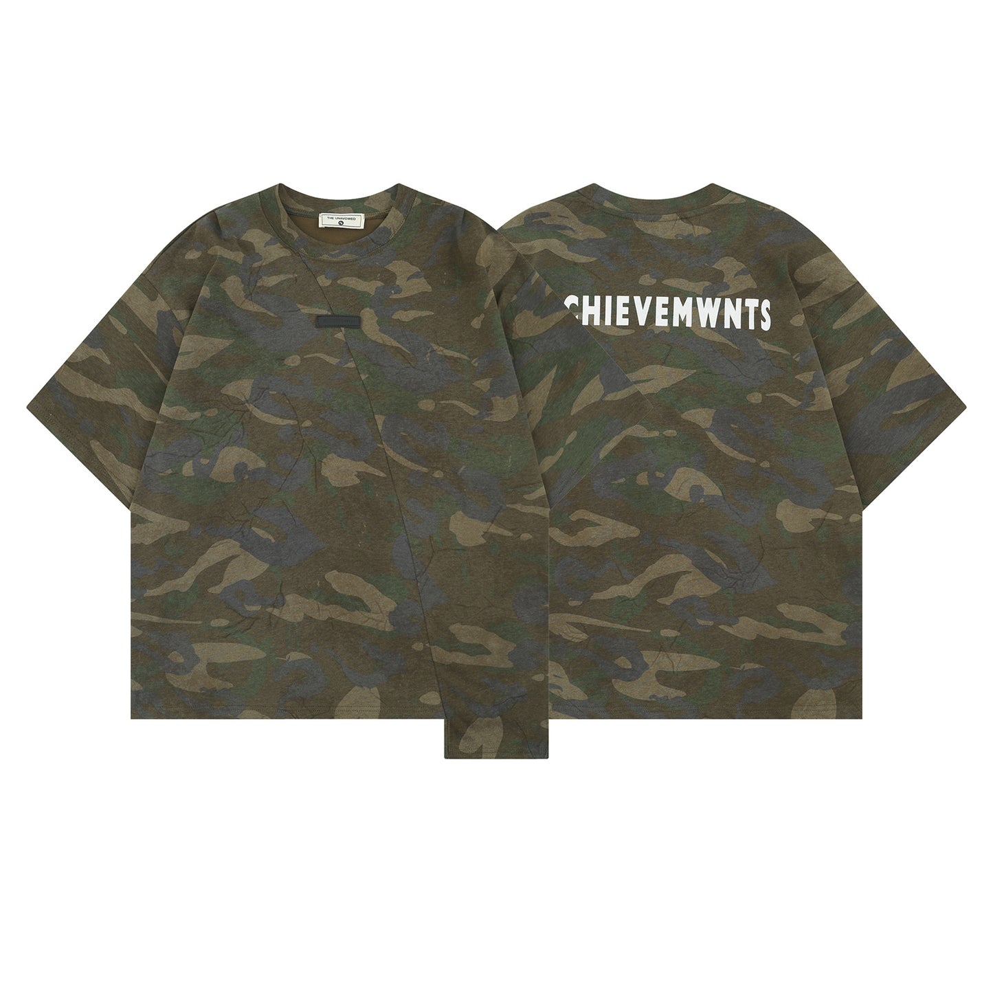 Retro Spliced Irregular Design Short Sleeve T-Shirt